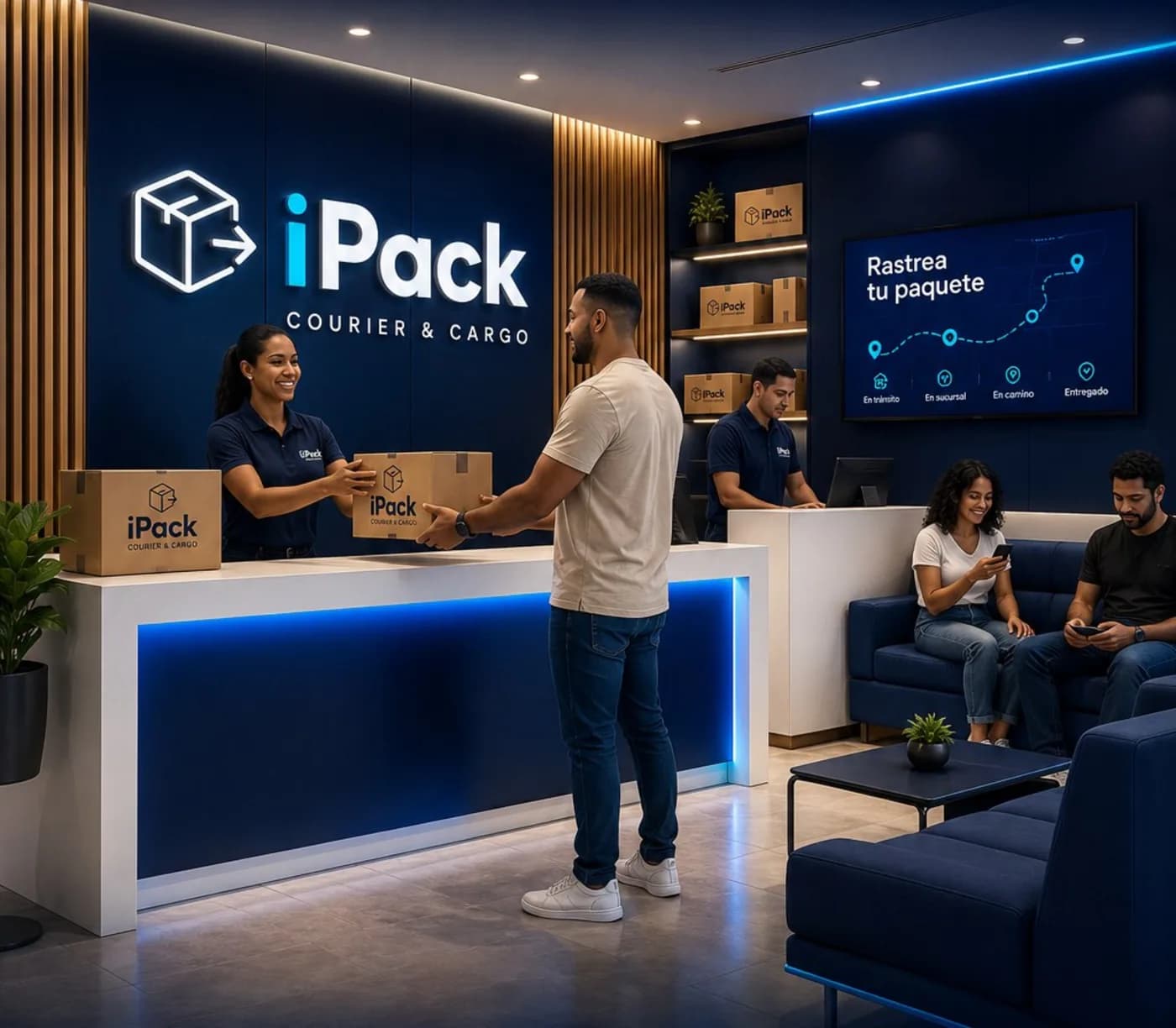 Counter iPack — atención al cliente en sucursal
