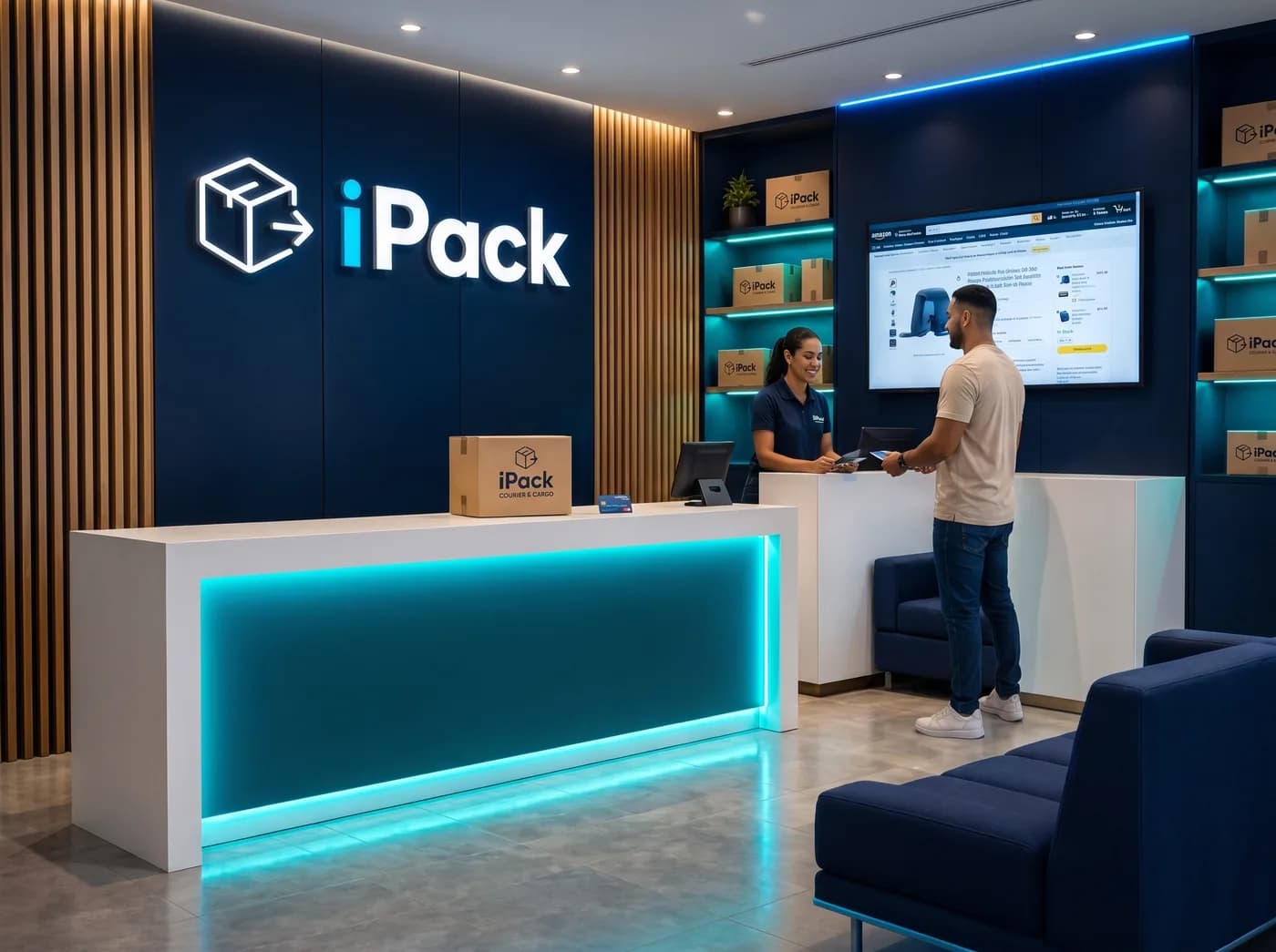 Compra asistida: cliente y empleado frente a una tienda online